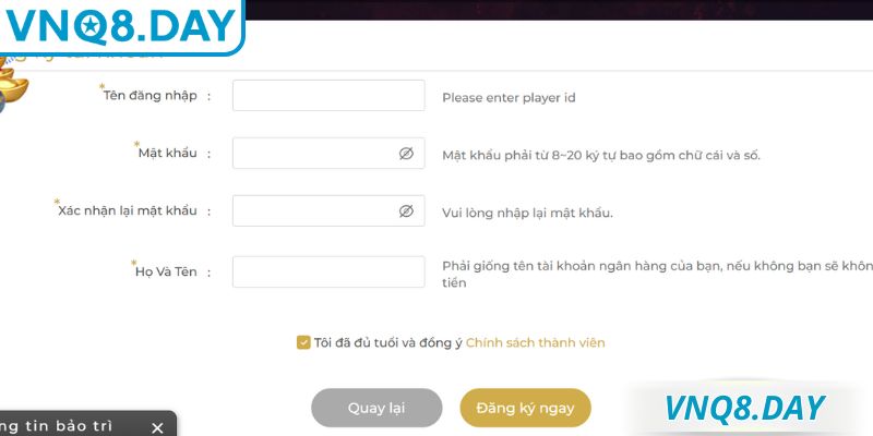 Đăng Ký VNQ8 Dễ Dàng – Hướng Dẫn Chi Tiết Cho Người Mới 2 Hướng dẫn các bước chi tiết để đăng ký VNQ8